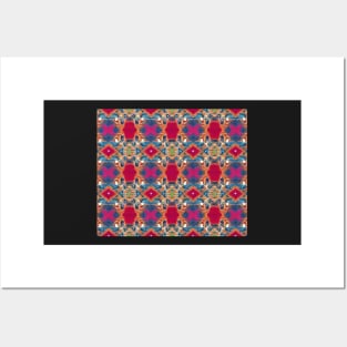 Red White and Blue Aesthetic Pattern 2 Posters and Art